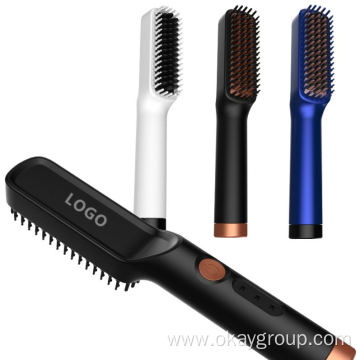 Mini Hot Air Comb Wet Dry Beard Straightener